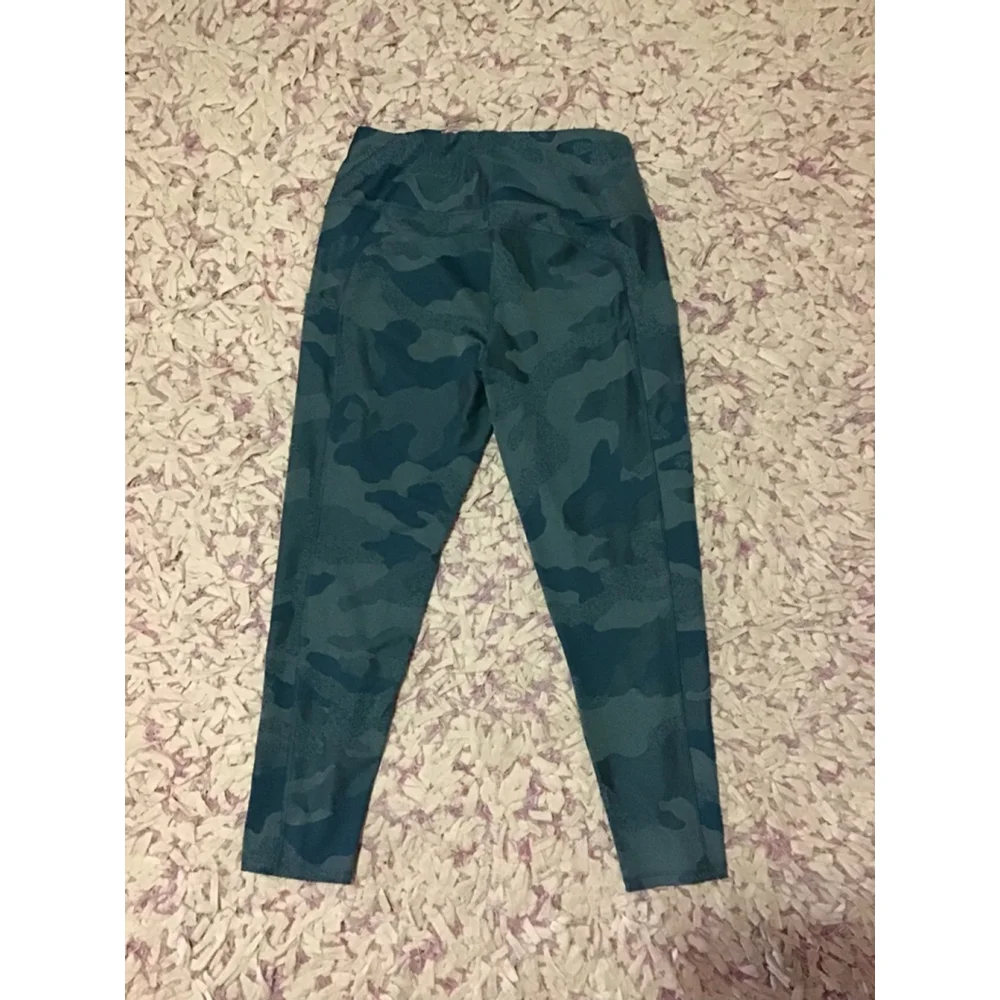 Women's The North Face Teal Camo Leggings XL Like NEW - Picture 10 of 12